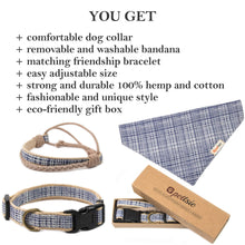 Pettsie Dog Collar & Bandana & Matching Friendship Bracelet, 3 adjustable sizes