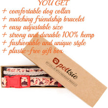 pettsie-natural-red-hemp-dog-collar-matching-friendship-bracelet-calming-gift-box