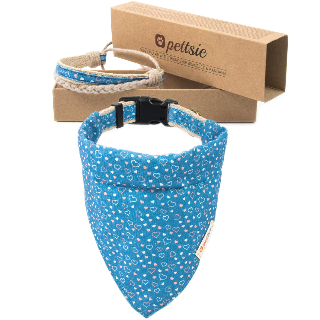pettsie-blue-heart-dog-collar-matching-friendship-bracelet-bandana