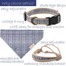 pettsie-dark-blue-dog-collar-matching-friendship-bracelet-bandana-features
