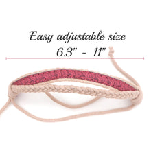 pettsie-matching-friendship-bracelet-cotton-hemp-pink-adjustable-size