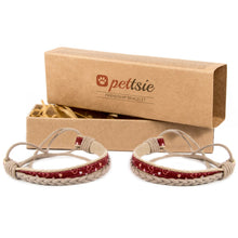 Pettsie Matching Friendship Bracelets, 2 Pack Set, Easy Adjustable, 100% Cotton and Hemp