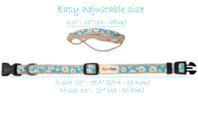 Pettsie Dog Collar & Bandana & Matching Friendship Bracelet, 2 adjustable sizes