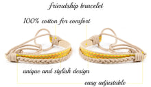 Pettsie Matching Friendship Bracelets, 2 Pack Set, Easy Adjustable, 100% Cotton